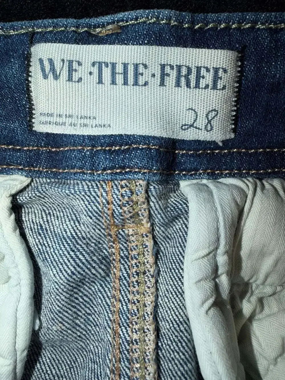 We The Free Daylight Denim Mini Skirt Size 25 Blue